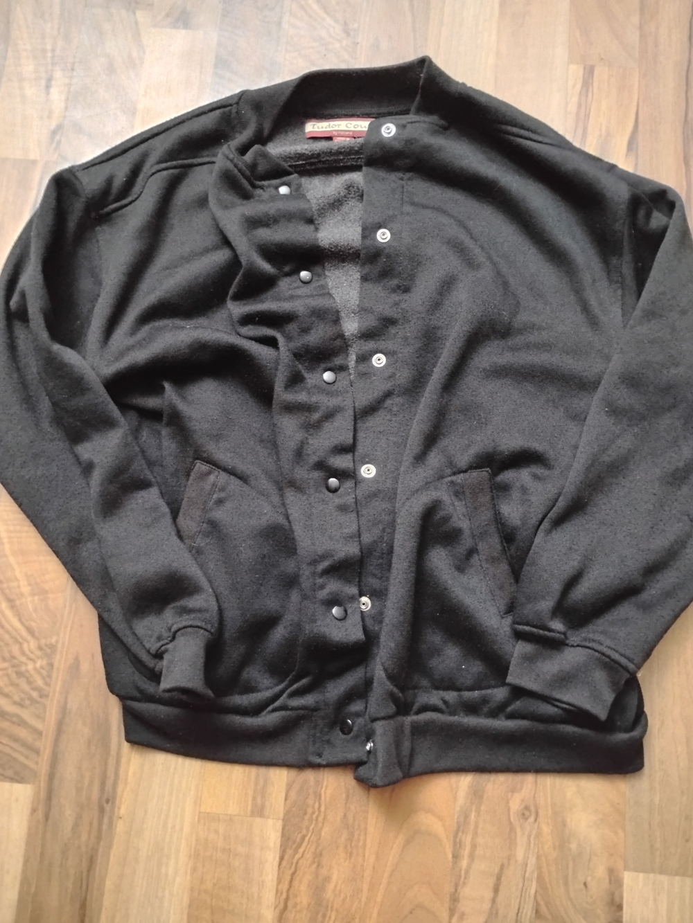Haband Men's Black Snap-Front Bomber Jacket